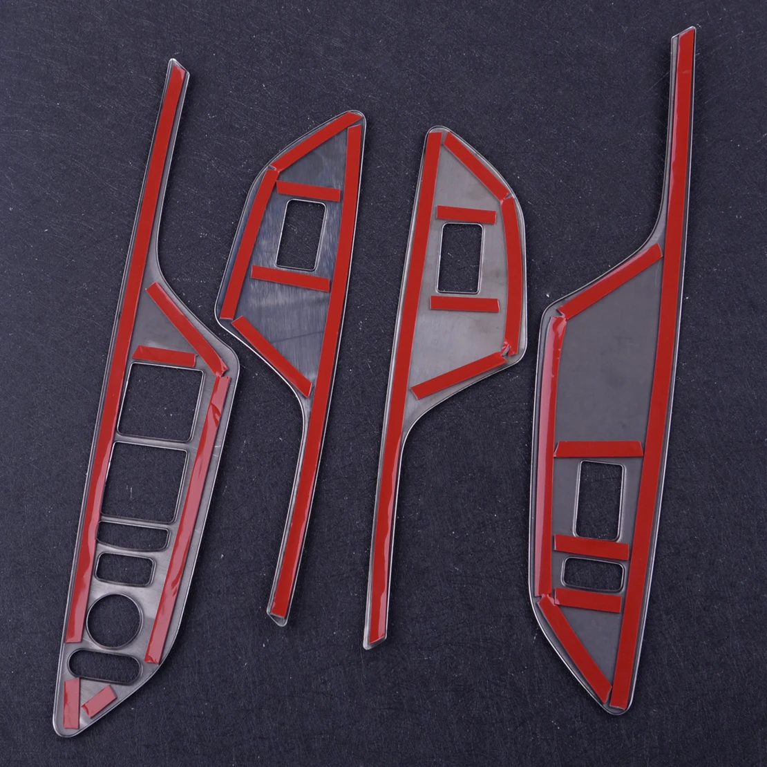 

CITALL 4pcs Car Carbon Fiber Style Door Window Lift Switch Panel Cover Trim Sticker Fit For Honda Civic 2016 2017 2018