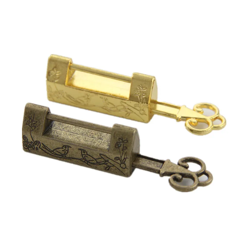 Мебельный замок античный мини болт крест открытый Китайский древний Имитация