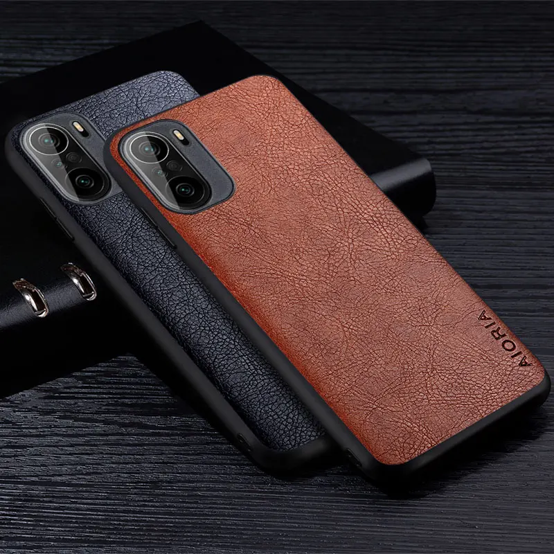 leather case for xiaomi poco f3 redmi k40 pro plus premium texture retro litchi pattern tpupu back cover for poco f3 phone case free global shipping