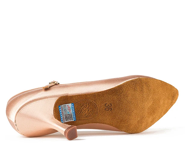 Женские классические туфли для бальных танцев свежие шелковые атласные