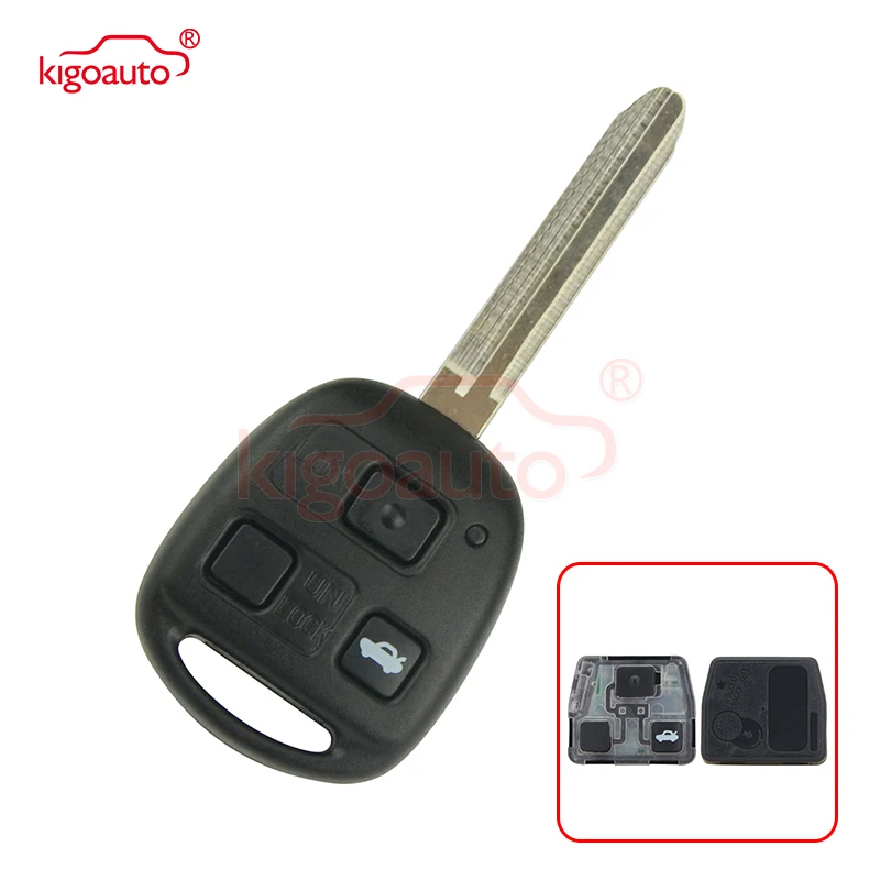 Ключ дистанционного управления Kigoauto Denso (не Valeo) 3 кнопки лезвие toy43 315 МГц 4C Чип для
