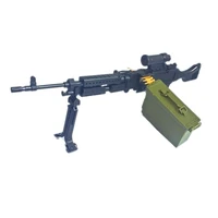 16 scale m240b machine gun assemble model puzzles bricks military weapon sand table toy for action figure