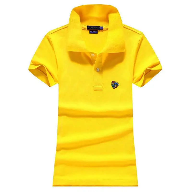 Высокое качество 2020 новые женские рубашки-поло 100% хлопок с коротким рукавом