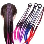 Красочный парик для девочек, украшение для волос, парик, повязка на голову, резинки для волос, повязки для волос, головной убор, детская твист-веревка, аксессуары для волос