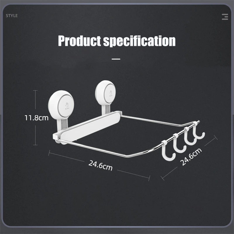 

PEISI Stainle Steel Bathroom Folding Washbasin Storage Rack Wall-Mounted Toilet Basin Rack Household Bathroom Accessories Set