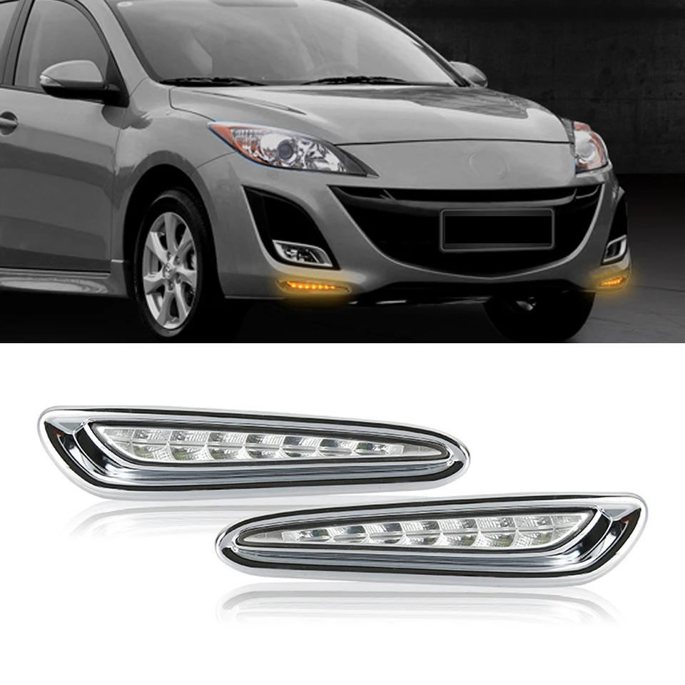 2 шт. автомобиль бег светильник для Mazda 3 Mazda3 2010 2011 2012 2013 автомобиля светодиодный DRL