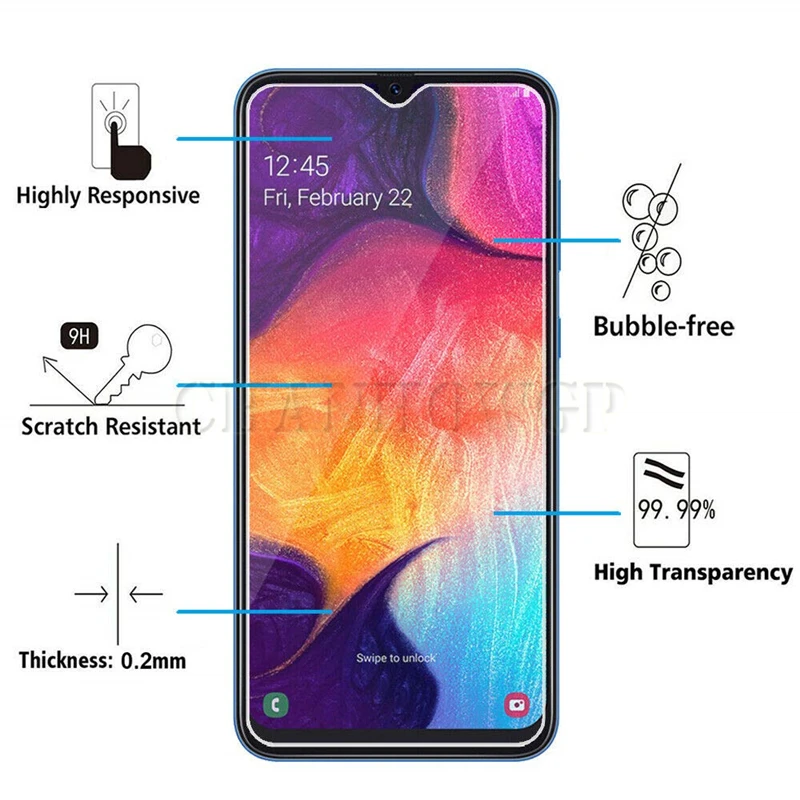 Закаленное Стекло для samsung A50 A30 Экран протектор Стекло для samsung Galaxy A20 A20E A40 A90 A80 A70 A60 M40 M30 M20 Стекло пленка