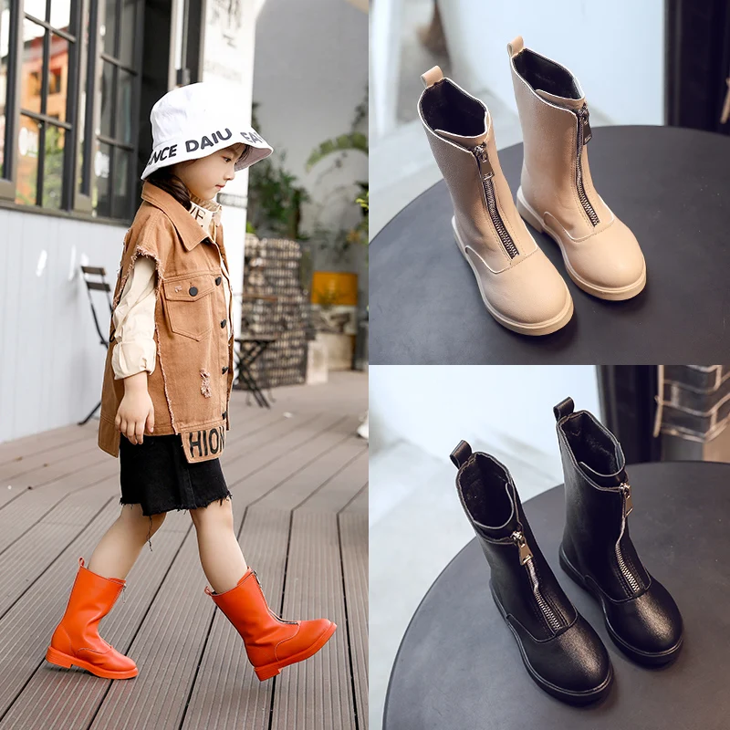 Зимняя мода детская обувь 2019 новинка осеннего сезона для мальчиков сапоги Martin