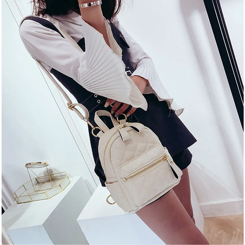 Рюкзак женский с ромбовидной вышивкой маленький ранец леской маленькая сумка |