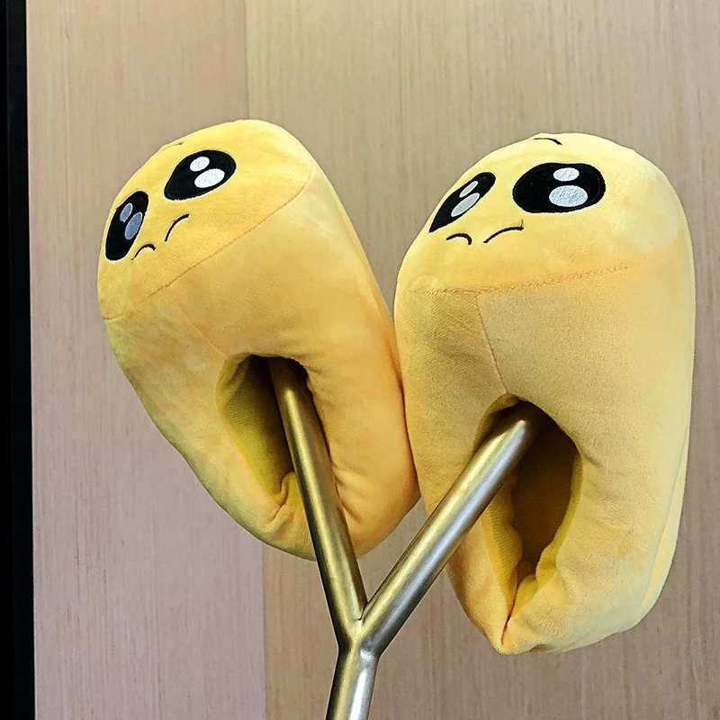 

2021 Winter Slippers Women Shoes Warm Soft Indoor Slippers Plush Shoes Cute Funny Poop Home Flats Non-slip Room Slides Zapatos