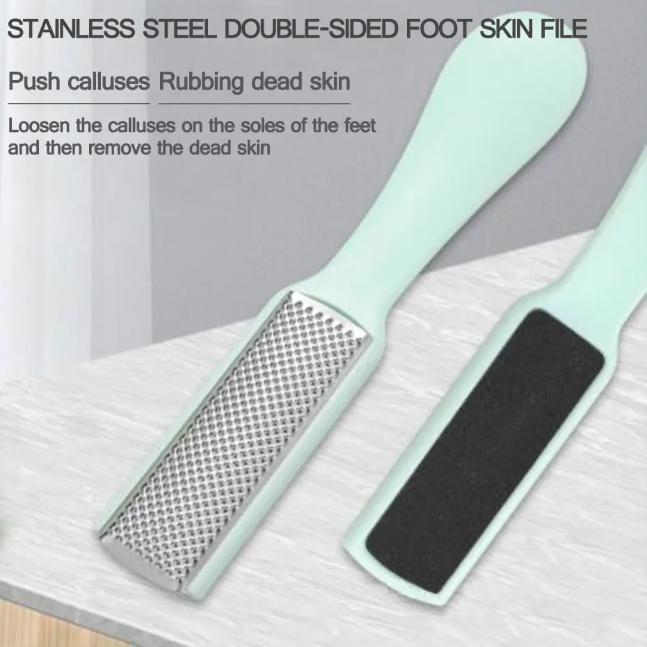 

8Pcs/Set Manicure Foot Care File Set Dead Hard Skin Callus Remover Scraper Pedicure Rasp Tools Feet Care Tool Kit Stainless Tool