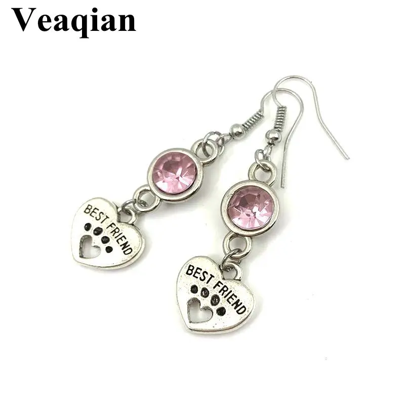 2019/Новый гламурный лучший друг камень по дню рождения серьги