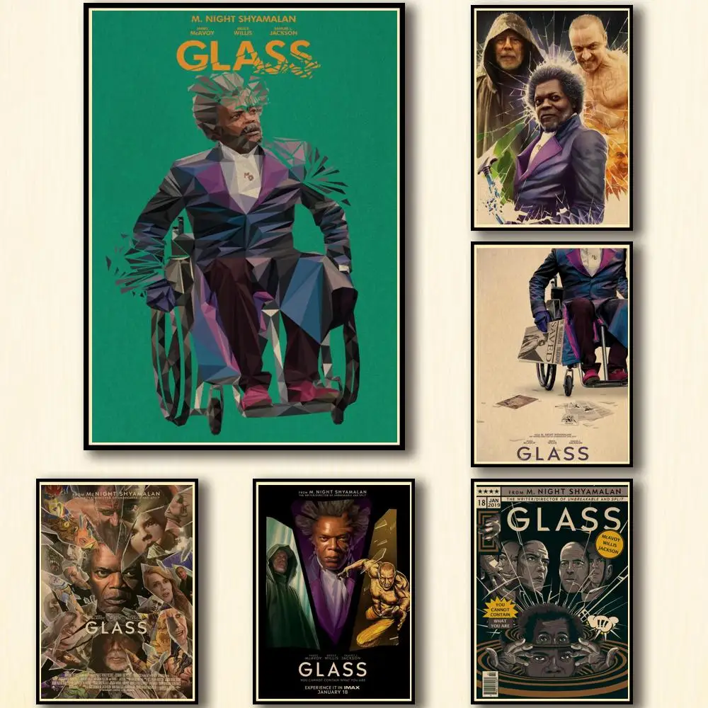 

24 Designs Movie GLASS Kraftpaper Poster Artwork Fancy Wall Sticker for Coffee House Bar