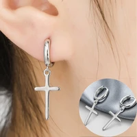 brand new fashion cross pendant cartilage drop dangle earrings punk jewelry for cool women girl friendship gifts
