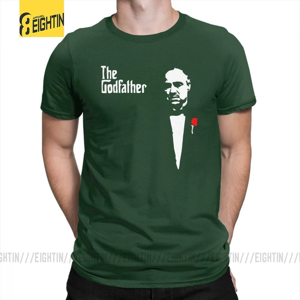 Gomorra godorra Godfather футболки с круглым вырезом мужские хлопковые футболки повседневные с коротким рукавом популярного размера плюс дышащие - Цвет: Forest Green