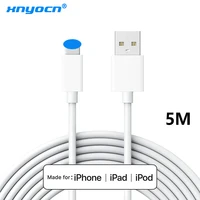 xnyocn new 5m usb cable 8 pin usb charging data cable adapter for iphone x 8 8plus 6 6s 6plus 7 7s 7plus 5 for ipad mini ipod
