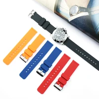 silicone strap mens watch accessories pin buckle 18mm20mm22mm sports waterproof rubber quick release wristband watch band