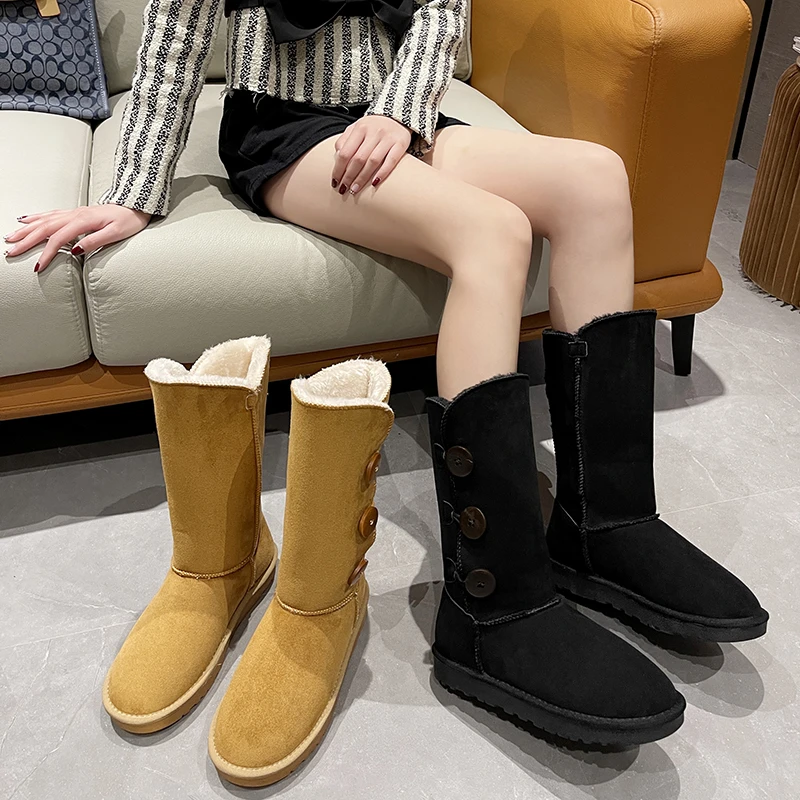 

Women Boots Waterproof Winter Shoes Women Snow Boots Platform Keep Warm Ankle Winter Boots With Thick Fur Heels Botas Mujer