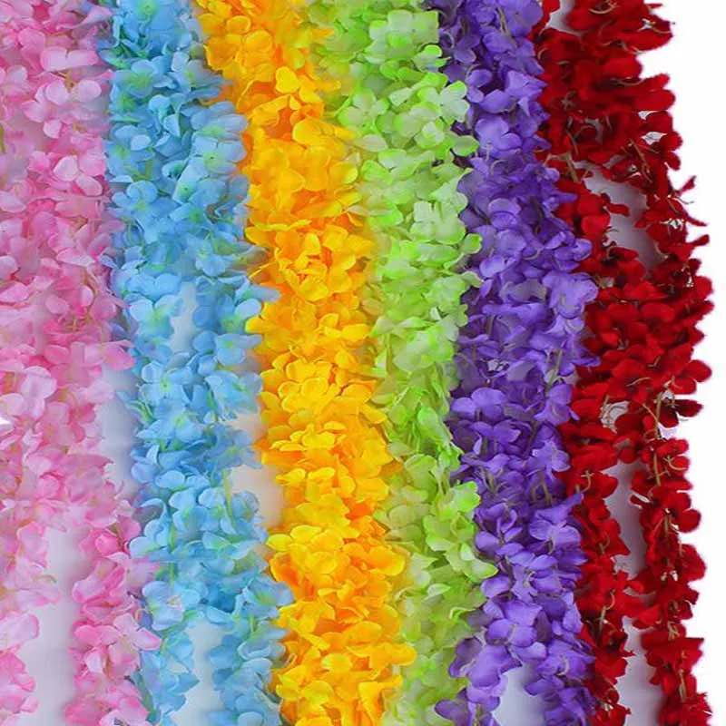 200 см искусственные цветы в полоску с цветами свадебные цепочка цветов