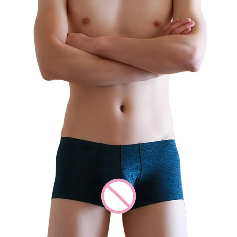 CYSINCOS сексуальное мужское нижнее белье Боксеры Шорты однотонные Модные мужские