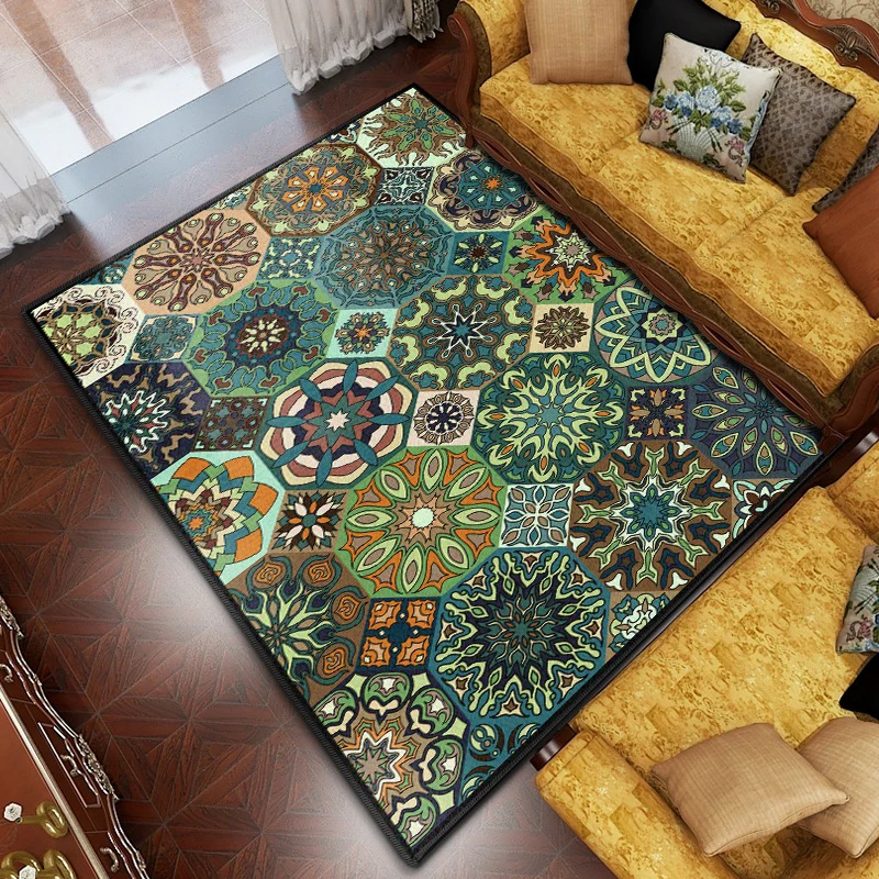 Современный минималистичный модный ковер с этническим принтом мандалы