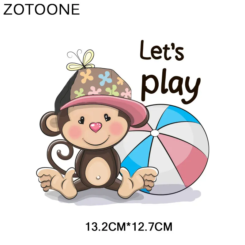 ZT1558 ZOTOONE Мультяшные наклейки с животными для железной передачи одежды DIY аксессуары футболки Платья моющиеся теплопередачи H - Цвет: ZT1558