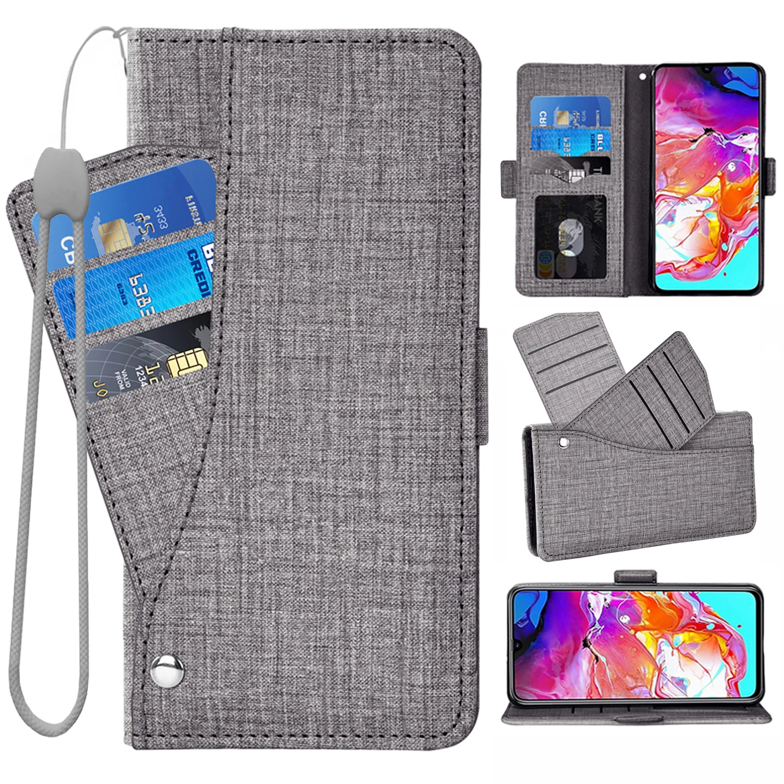 

Чехол для телефона Samsung Galaxy S9 Plus S8 Active S7 S6 Edge S5 S4 Mini S3, держатель для карт, джинсовый флип-кошелек, чехол для S 9 8 7 6 5 4 3