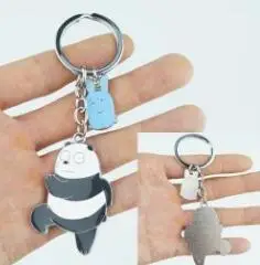 Panda Keyring Милый Мы Голые Медведи брелок Брелоки кулоны серии животных брелок Подвеска фигурка брелка для ключей подвеска игрушки - Цвет: Panda Keyring