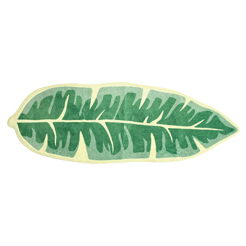 Leaf Shape Imitation Cashmere Floor Mats Home Bathroom Entrance Bedside Absorbent Non-slip Bath Rug | Дом и сад