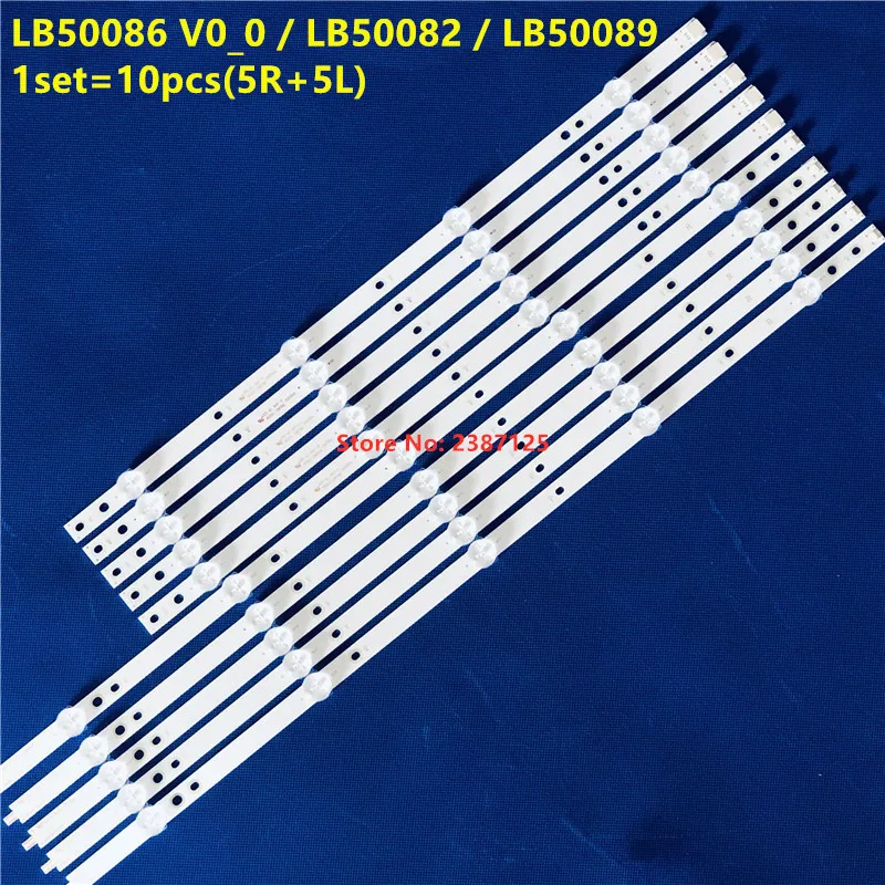 10 шт./компл. светодиодный фонарь для 50PUS6162/12 50PUS6703 50PUS6753 50PUS7383/12 50PUS6523/12 50PUS6503 LB50086