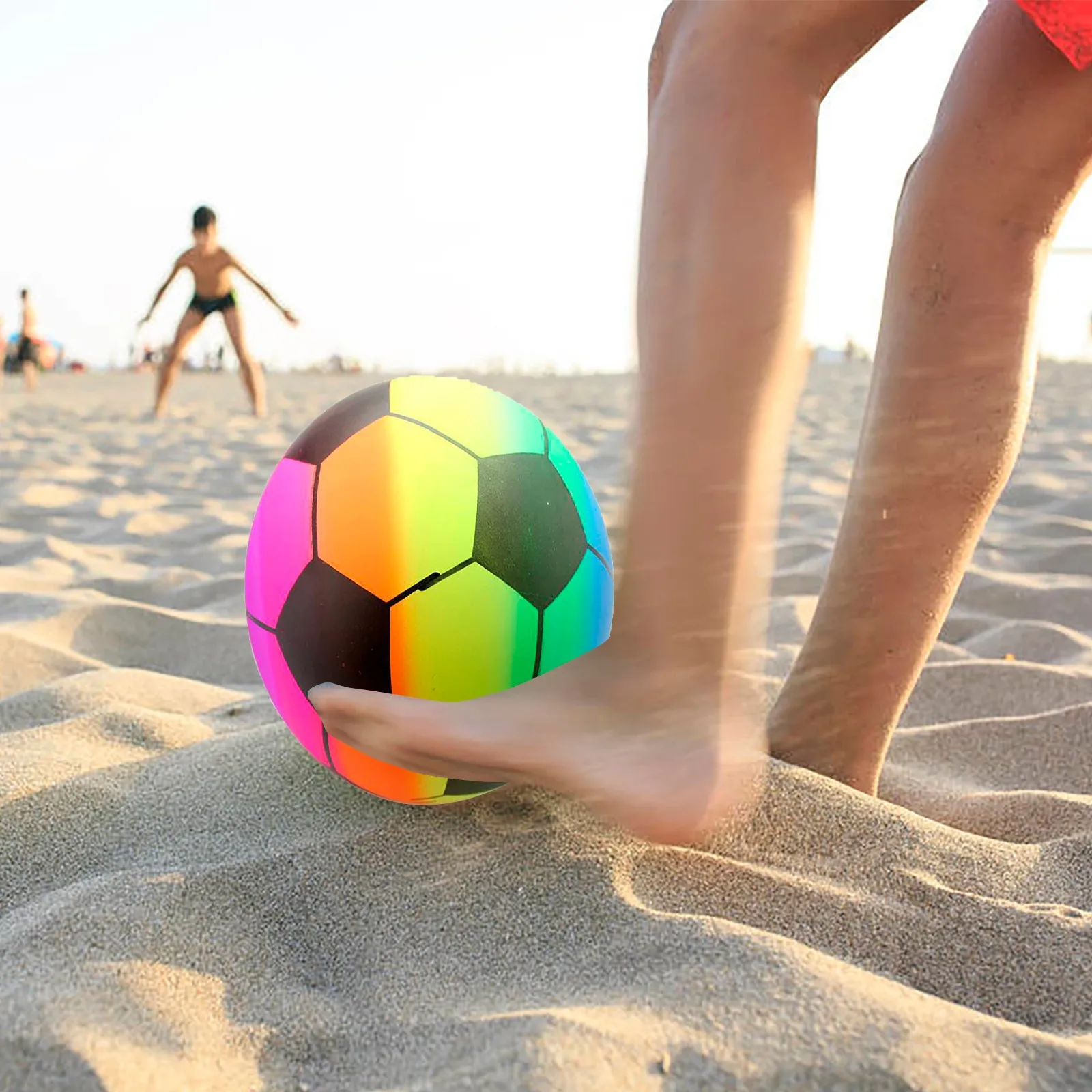 Радужный спортивный мяч надувной для активного отдыха игры на открытом воздухе и