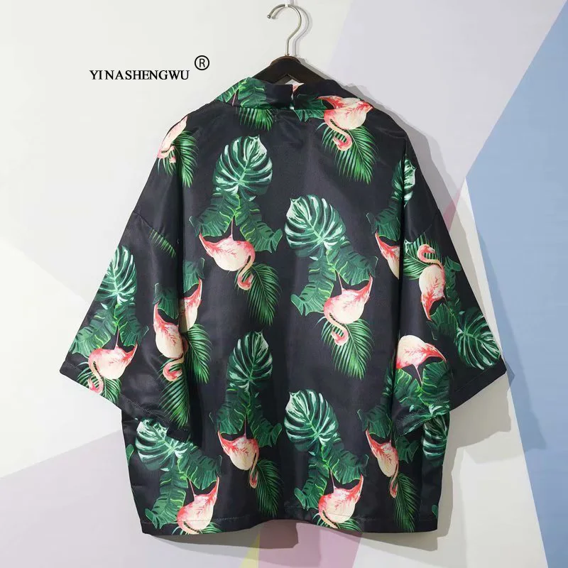 as picture Yukata Женские кимоно кардиган для мужчин традиционное японское кимоно унисекс Harajuku пляжная свободная тонкая рубашка Азиатский японский костюм для косплея - Цвет: as picture