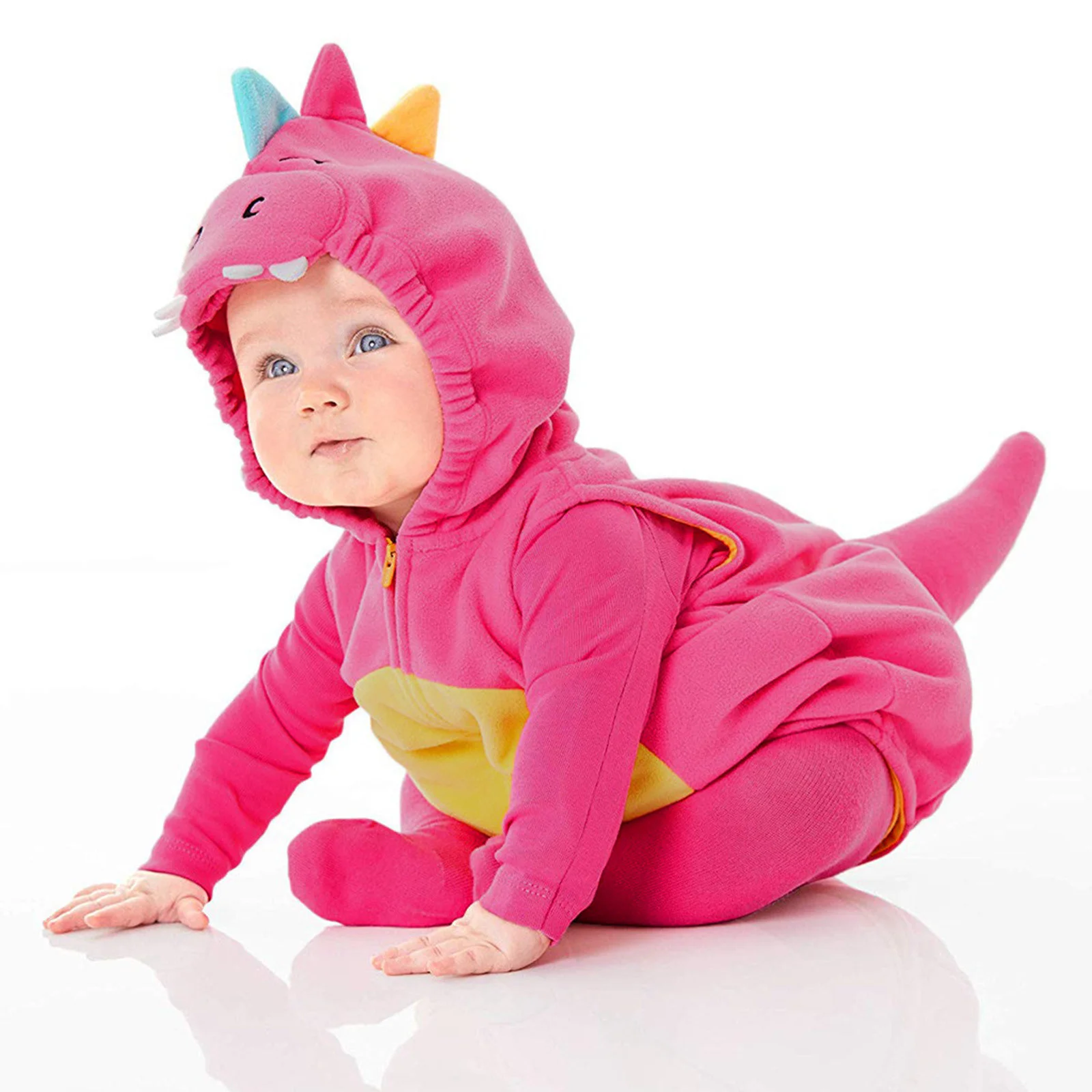 

New Auutmn Winter New Born Baby Clothes Unisex Halloween Clothes Boy Rompers Cartoon Dinosaur Costume For Girl Infant Jumpsuit