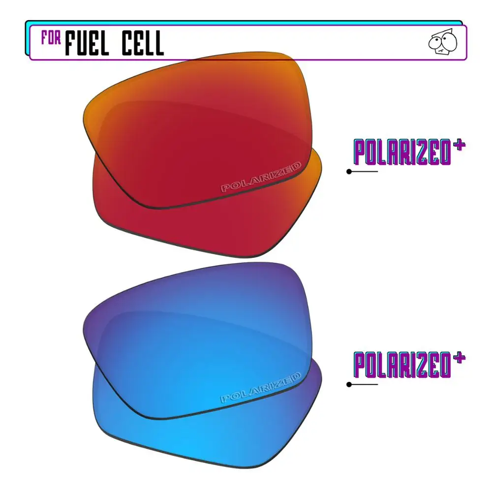 EZReplace Polarized Replacement Lenses for - Oakley Fuel Cell Sunglasses - BlueP Plus-RedP Plus