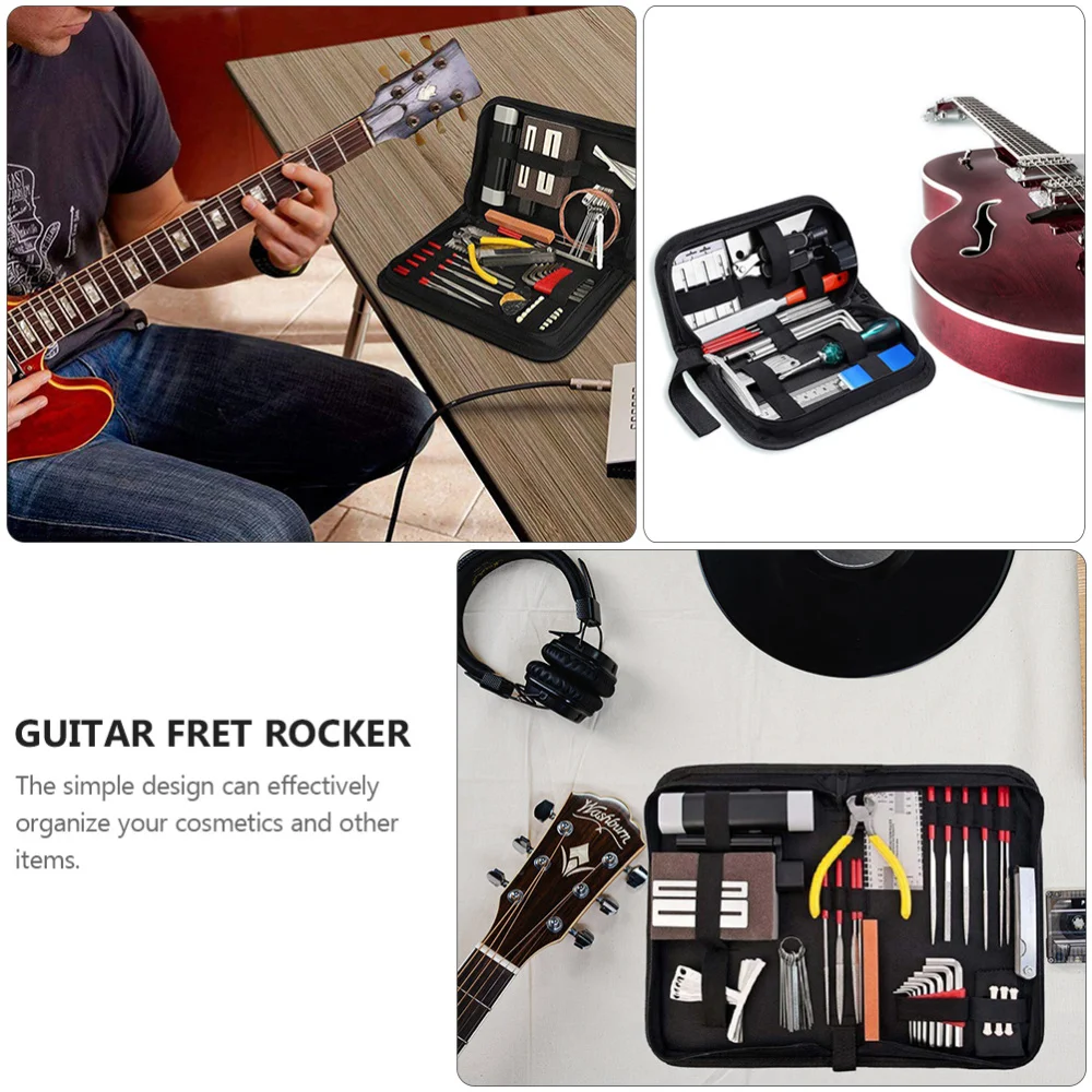 

1 Set Guitar Luthier Tool Kit String Maintenance Kit Measuring Polishing Kit