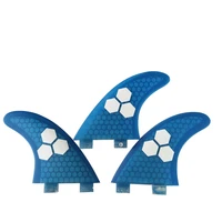 upsurf fcs fin double tabs fin sml blue color surfboard fins honeycomb fins sup board fin fins prancha quilhas de in surfing