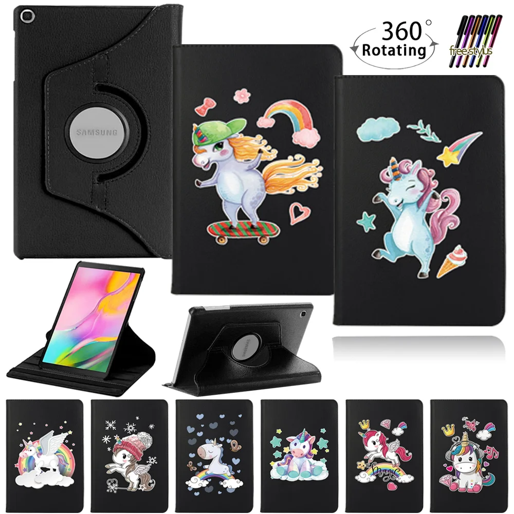 

360 Rotating Case for Samsung Galaxy Tab A 10.1" 2019 T510 T515 /Tab S6 10.4" Lite P610 P615 PU Leather Case Tablet Cover Case