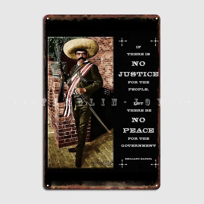 

Emiliano Zapata Metal Plaque Poster Club Home Pub Garage Vintage Mural Painting Tin Sign Posters