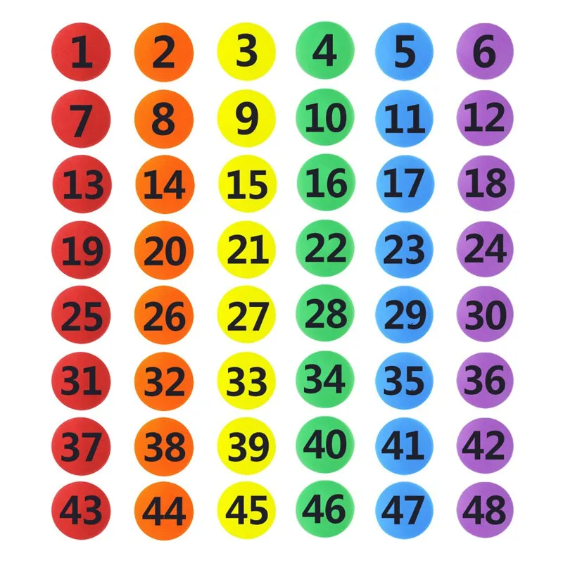 1-48 ковер мультфильм письмо цифровой знак Волшебная петля лента круглые