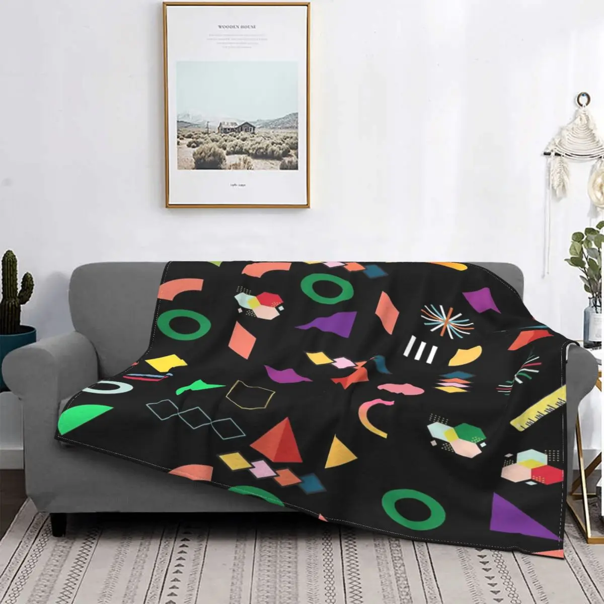 

Manta с защитой от геометрических форм, colcha, edredones a cuadros, manta double de felpa de Anime, fundas de cama de Winter