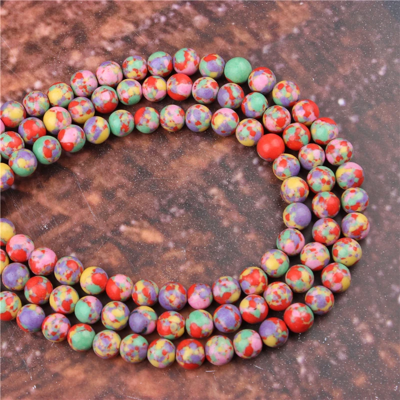 

Fashion Peacock Round Beads Loose Jewelry Stone 4/6/8/10 / 12mm Suitable For Making Jewelry DIY Bracelet Necklace