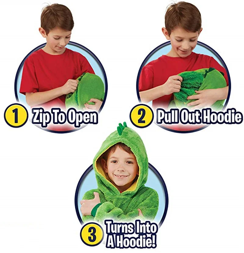 Теплое одеяло для детей толстовка с капюшоном в форме животного ночная рубашка