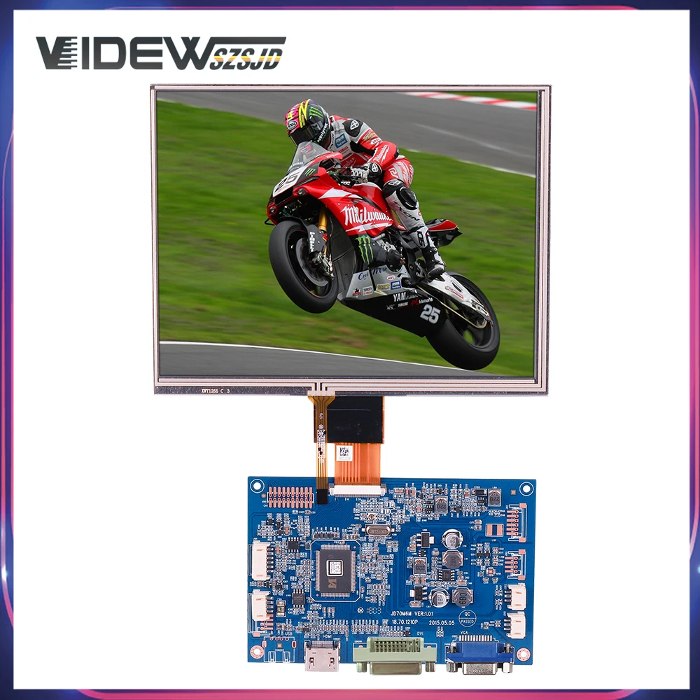 

8 Inch Display Module Touch Screen Monitor HD TFT LCD Module with Pushbutton LED for Video Door Phone or Display Electronic