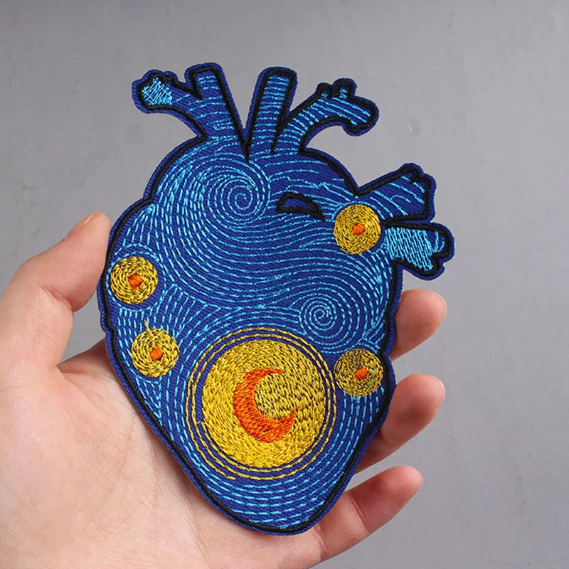 Натуральная художественная нашивка Pulaqi волнистая аппликация термоклейкие