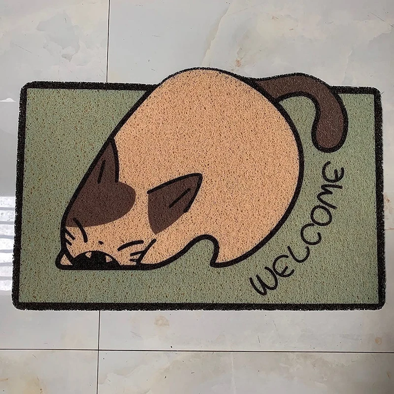 

Cartoon Entrance Doormat Non-Slip Bath Mat Silk Loop Bedroom Living Room Floor Stair Floor Mats Hallway Area Rugs Home Decor