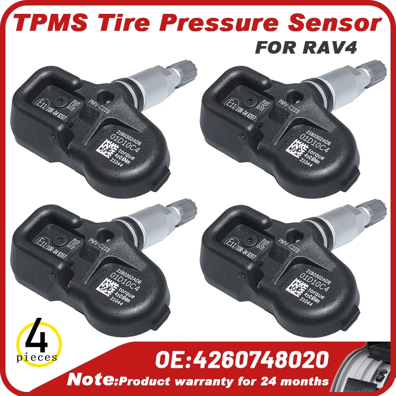 

4 шт. датчик давления в шинах 4260748020 42607-48020 PMV-C215 TPMS система контроля давления в шинах для Toyota RAV4 Lexus Land Cruiser RX450h LX570 RX450hL