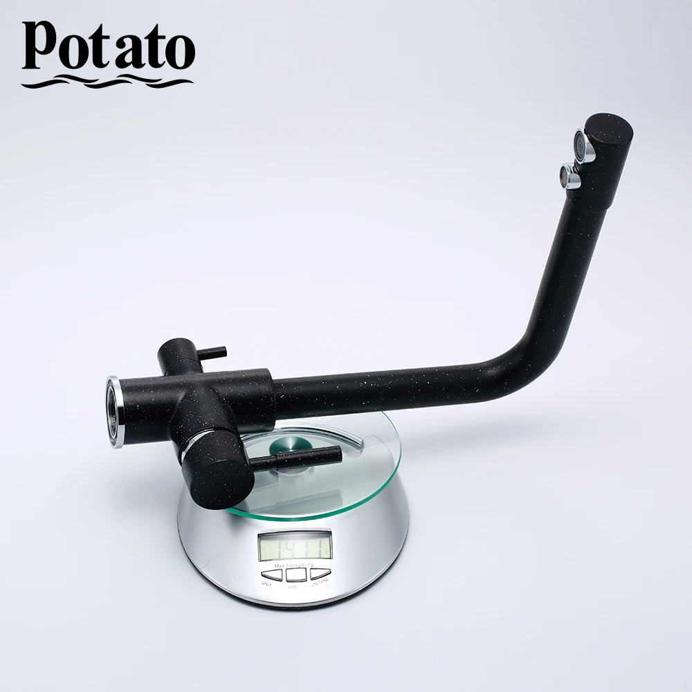 

Kitchen Faucets Deck Mounted Mixer Tap Filter 360 Rotation Water Purification Features Mixer Tap Crane For Kitchen p4098 Series