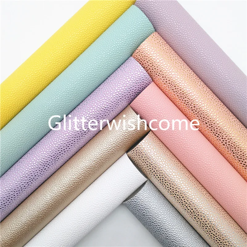 Glitterwishcome Икра рельефный узор гладкая блестящая искусственная винил кожа ткань
