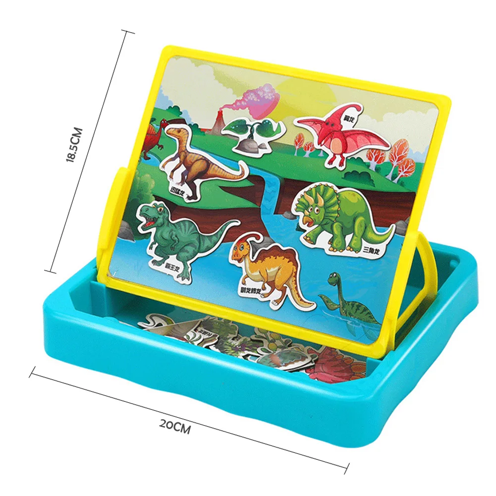 

Magnetic Jigsaw Puzzle Toys Toy Gift for Kids Animal Castle Life Cards Learning for Children Early Learning Supplies