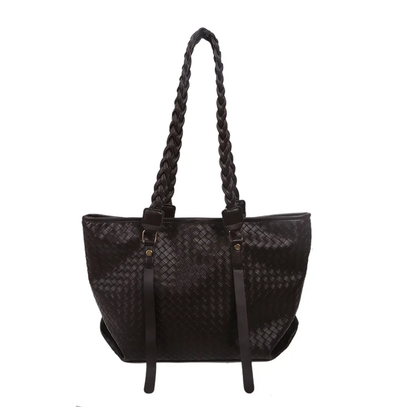 

Большая женская сумка, серия Han, модная новинка 2021 года, осенняя сумка на одно плечо, сумка-тоут с оплеткой и полями, ручная сумка